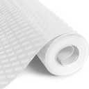 Shelf Liners for Kitchen Cabinets and Drawers, Non-Adhesive and Anti-Slip, Waterproof and Easy to Clean, Durable EVA Cabinet Mat for Refrigerator, Cupboard, Table (White, 11.8" W x 196.8" L)