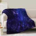 Galaxy Blanket Gifts for Boys Women Girls Birthday Christmas Valentine Presents Science Universe Outer Space Nebula Theme Decor Bedroom Living Room Couch Bed Sofa Soft Kids Adult Flannel Throw 60"x50"