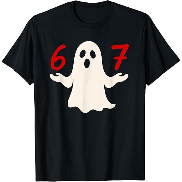 67 Six Seven 6 7 Meme Ghost Premium Tri-Blend T-Shirt, Size L