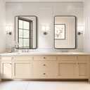 USHOWER 2-Pack Black Bathroom Mirrors 24 x 36 Inch, Metal Frame Rectangle Mirror, Modern Farmhouse Vanity Mirror, Wall Mounted (36"L x 24"W)