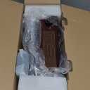 Vinyl Record Player Turntable with Built-in Bluetooth Receiver & 2 Stereo Speakers, 3 Speed 3 Size Portable Retro Record Player for Entertainment and Home Decoration (Brown)