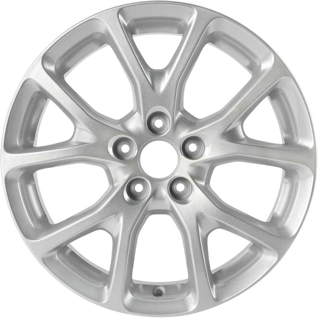 New Single 17 Inch 17x7 Inch 17" Premium Aluminum Alloy Wheel Rims Fit for Jeep Cherokee 2014 2015 2016 2017 2018, OEM Design Replacement Rim, ALY09130U20N, Silver