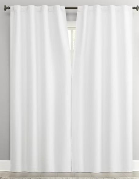 Sun Zero Vance 1-Piece Magnetic Closure 100% Blackout Back Tab Curtain Panel Pair, 66×53"