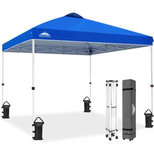 EAGLE PEAK 10x10 Pop Up Canopy Tent Easy Up Canopy Outdoor, Blue