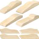 Briwooody 12 Pack Derby Car Kit Body Blocks, 4 Style Wood Block Race Pre-Cut Car Body Blocks for DIY Shape Paint Race Cars Racing Wooden Craft Kit Birthday Present(Wheels & Axles Not Included)