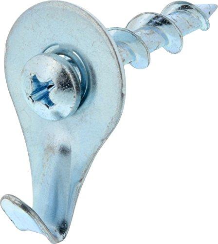 Hillman 122362 Self-Drilling Chrome Wall Dogs with Picture Hanging Hook, up to 50 lbs 2Pcs