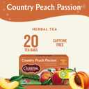 Celestial Seasonings Country Peach Passion Herbal Tea, Caffeine Free, 20 Tea Bags Box (Pack of 6) (EXP 05/08/28)