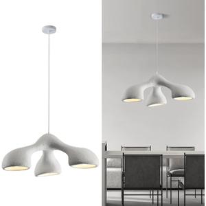 JAYMP Wabi Sabi Pendant Light Fixture for Dining Room Kitchen Island Restaurant Farmhouse E26 Base 3-Lights White Hanging Lamp Dia 72cm/28.3in 1 Pack