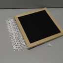 Felt Letter Board with 294 Letters, Numbers & Symbols - 10 x 10 inch Changeable Message Board with Wooden Frame Wall Mount Hook, Black & Wood