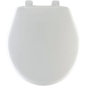 Mayfair Slow Close Round White Plastic Toilet Seat