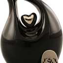 Keepsake Urn for Human Ashes Heart Design Memorial Urn, Small Cremation Urn, Funeral Urn for Women & Men, Home Display or Burial (Non-Customize, Keepsake 1)