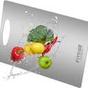 Titanium Cutting Board for Kitchen, Large 100% Pure Cutting Board for Camping, Non Toxic, Double-Sided for Meat/Fruit/Vegetable, Dishwasher Safe & Handwasher Clean, Durability, 12" x 18"