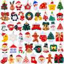 Garma 48Pcs Mini Christmas Ornaments Small Christmas Tree Decorations Set with Santa Claus Snowman Bells Tiny Xmas Hanging Ornaments Miniature for Christmas Tree Decor