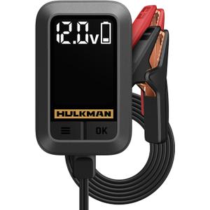 HULKMAN Sigma 1 Battery Charger - 1A 6V/12V Smart Car Battery Trickle Charger, Automatic Battery Maintainer & Desulfator with Overcharge Protection - for Lead-Acid & Lithium Batteries