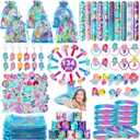 Eunvabir 134Pcs Mermaid Party Favors for Kids, Mermaid Birthday Party Decorations Toys for Girls, Goodie Bag Pinata Gifts for Classroom Prizes