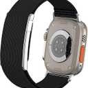 Nylon Sport Combo Band with Metal Bumper Case for WHOOP 5.0 & Apple Watch, Adjustable DualDevice Replacement Strap for 42/44/45/46/49mm