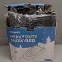 QPAU 2-Person Inflatable Snow Sled with Premium Canvas Cover, Heavy Duty Sled with Backrest & Reinforced Handles, Snow Tubes for Kids & Adults, Winter Inflatable Toys (Blue)