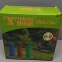 Extendable Garden Hose Pipe - 8 Function Spray Gun - Extra Strength & Solid Brass Fittings - The Ultimate No-Kink Flexible Water Hose (Black, 15 Metres) Perfect for Fathers Day