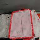 4 Pcs Valentine's Day Storage Baskets Empty Collapsible Valentines Basket with Handles Red Pink Black Heart Storage Boxes for Gifts Home Room Nursery Books Cloth Holiday Containers (Heart)