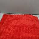 FUTEI Christmas Red Decorative Throw Pillow Covers 18x18 Inch Set of 2,Soft Fluffy Faux Rabbit Fur Thick & Thin Striped Textured Cushion Case,Modern Home Decor for Couch Bed Living Room