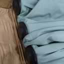 PHI VILLA 13ft Large Patio Umbrellas, Double-Sided Outdoor Market Rectangle Umbrella for Outside, Mint Green. Minor damage that does not interfere with use