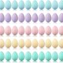Beeveer 50 Pcs Plastic Easter Eggs Bulk for Easter Hunt 1.6 x 2.4 Inch Colorful Hanging Plastic Eggs for Basket Fillers Party Favor DIY Crafts Decoration (Pastel)