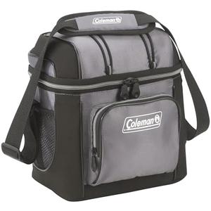 Coleman 9-Can Soft Cooler Lunchbox with Removable Liner, Leakproof Portable Cooler with Storage Pockets & Adjustable Strap, Great for Camping, Tailgating, Parties, Sports, Concerts, Lunches & More