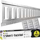 DC Cargo Mall E Track Tie Down Rail Kit 5' (4 Pack) for Garages, Vans, Trailers, Motorcycle Tie Downs, ATV Mountings-ETrack Bar RailsGalvanized Steel-Secure Cargo & Heavy Loads Up to 2,000lbs