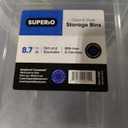 Superio Clear Storage Box with Lid, Quart Plastic Container Bins for Organizing, Stackable Crates, BPA Free, Non Toxic, Odor Free, Organizers for Home, Office, School, and Dorm, 8.7 QT, 8.25L