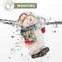 NUOBESTY Resin Snowman Figurine for Home Indoor Table Christmas Decoration