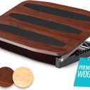 Adjustable Under Desk Foot Stool - Ergonomic Foot Rest with 7 Angles - Walnut