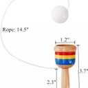 Cididu 12 Pcs Wooden Catch Ball Game, Mini Wood Ball Catching with String Cup, Vintage Catch Toys for Kids, Novelty Fun Party Games for Lawn Camping Beach, Hand Eye Coordination Educational Game