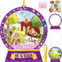 2 x WorldBazaar Easter Religious Crafts for Kids 12 Sets He is Risen Crafts Jesus Resurrection Hanging Ornaments Christian Decor Sunday School Class Party Activities