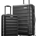 Samsonite Omni 2 Hardside Expandable Luggage with Spinner Wheels, PRO 2PC SET (CO/M), Midnight Black, 2-piece Set