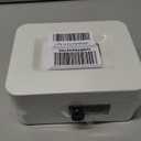 Jssmst Medium Cash Box with Combination Lock - Durable Metal Cash Box with Money Tray White,7.87 x 6.3 x 3.35 inches, SM-CB07005M