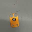 Uyiton Compatible with iPhone 17 Pro Camera Lens Protector - [Not Easy to Break][Strong Adsorption][Case-Friendly] Metal Tempered Glass Rear Camera Screen Cover - Cosmic Orange