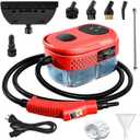 Handheld Steam Cleaner, 1000ml Water Tank, 15S Heat-up Time, Multipurpose Steamer for Home Use, Pressurized Steamer for Cleaning Floor, Upholstery, Grout and Car Red