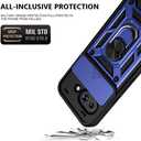 for Google Pixel 9A Case Sliding Camera Cover and Multi Angle Stand,Blue