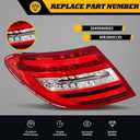 Left Side Tail Light Assembly Compatible with 2011-2014 W204 C250 C300 C350 Driver Rear Brake Lamp Taillight 2049060603 MB2800135