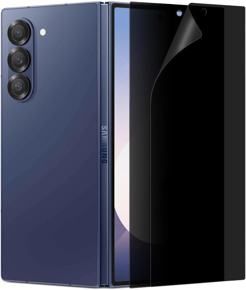 2 Pack Anti Glare Matte Privacy Screen Protector Compatible with Samsung Galaxy Z Fold 6 [Front Screen Only] EPU+TPU Hybrid Film, Anti Fingerprint, Self-Healing,Case Friendly, Easy Installation