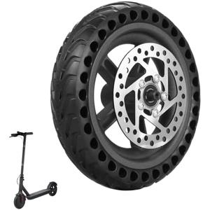 ELKATECH | Gotrax Wheel replacement and Xiaomi M365 electric Scooter | Solid Tire with hub and Brake-Disc | Honeycomb Wheel Compatible Mijia1s gotrax gxl V2/gotrax XR and 8,5 inch