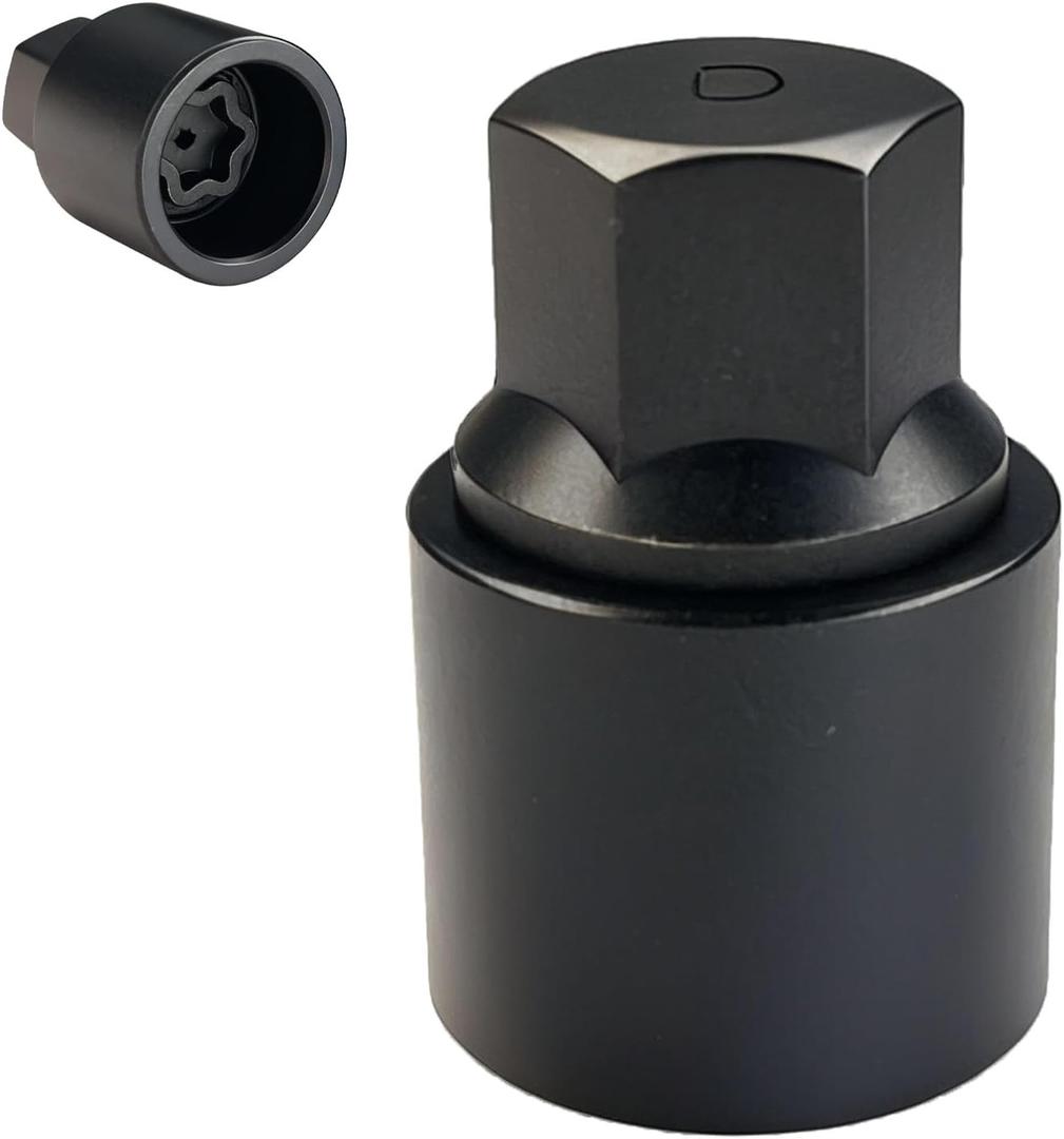 D-Wheel Lock Key Locking Lug Nuts Key Removal Tool for Toyota Lexus Tacoma, Anti-Theft Wheel Lock Lug Nut Bolt Screw Remover Socket Adaptor, Tire Locking Lugnut Tool for Removal Installation (Black)