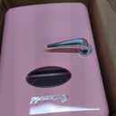 CUTIEWORLD Skincare Fridge - 4L Makeup Fridge for Refrigerating Makeup, Skincare and Food, Mini Fridge for Bedroom, Office and Car, Cooler and Warmer, Beverage Cooler, Leather Pink