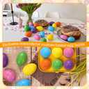 2 x Leinuosen 6 Pcs Easter Multicolor Hollow Wooden Easter Egg Set Pastel Fillable Wood Eggs for Crafts 2.75 x 2.13 Inches Easters Basket Stuffer for Holiday Hunt Party Supplies Decor Craft(Bright Color)