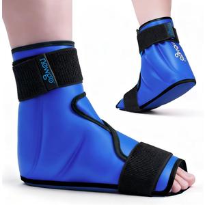 NEWGO Ice Pack Foot Ankle Ice Pack Wrap for Plantar Fasciitis, Foot Surgery Recovery, Hot Cold Therapy Ice Boot Foot for Bunions, Ankle Injury, Swelling, Burning Feet - Blue