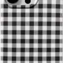 Phone Case for iPhone 15 Pro Max Case Cute Lattice Stylish Aesthetic Pattern Girly Women Design Glossy Shockproof Protective Cover for iPhone 15 Pro Max-Black