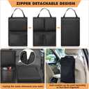 FINPAC Car Trunk Organizer and Storage, Detachable Seat Back Hanging Organizers Storage with Zippers, Large Capacity Car Accessories Interior for Jeeps, SUVs, Vans (Black)