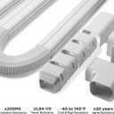TURBRO 3" W x 14' L Decorative PVC Line Cover Kit for Mini Split and Central Air Conditioners, AC Heat Pumps Systems