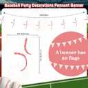 33 Ft Baseball Party Decorations Pennant Banner, Pennant Flag Baseball Decorations for Fans Outdoor Indoor Home Sports Birthday Party Hanging Decorations Supplies