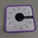 TWENTY5 SEVEN Countdown Timer 7.5 inch; 60 Minute 1 Hour Visual Timer  Classroom Teaching Tool Office Meeting, Mechanical Countdown Clock for Kids Exam Time Management Magnetic, Purple